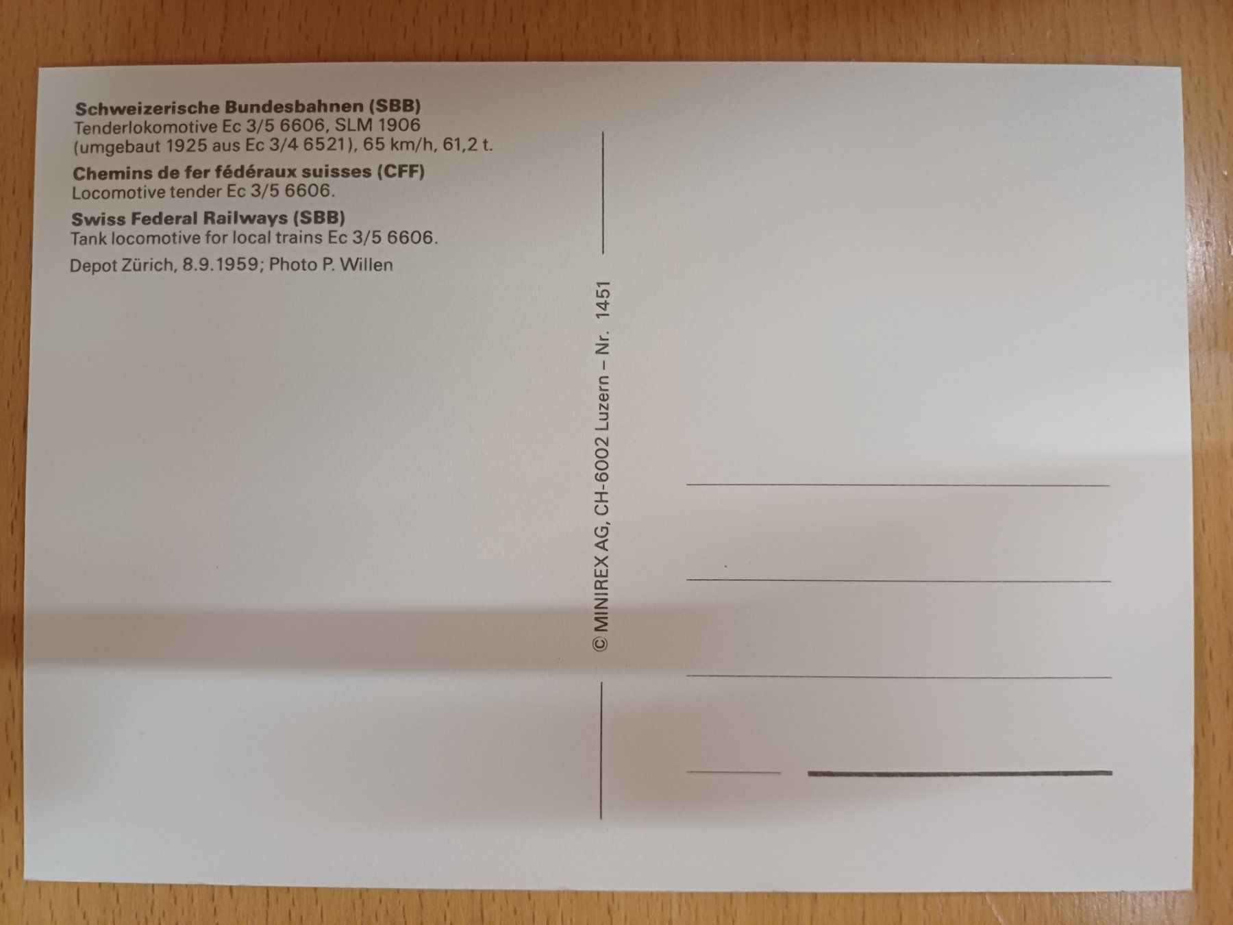 Cartoline postali: Postkarte SBB Ec 3/5 – Nuovo (secondo la descrizione) da Matten venduto da MEFEZ 1
