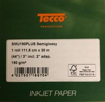 Tecco Semi-Glossy Plotterpapier 190plus (111,8 cm x 30 m)