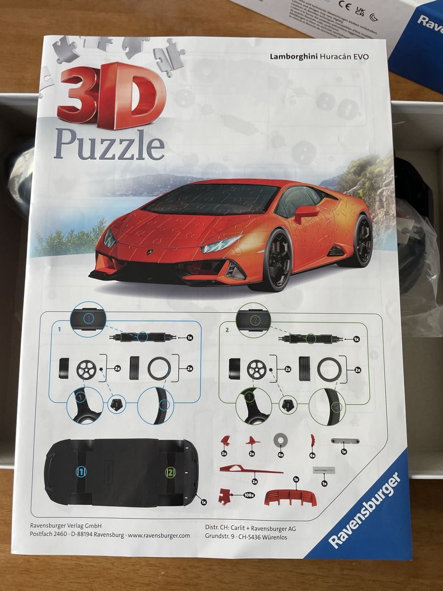 Ravensburger Puzzle: 3d Puzzle Lamborghini – Nuovo e nell'imballaggio originale da Meilen venduto da val_tsv8 2