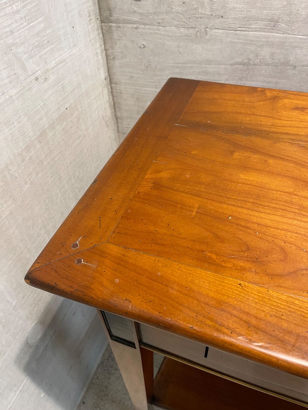 Cassettiere: Konsolentisch mit 3 Schubladen Nussbaum/Teak Mid-Century – Usato da Meilen venduto da ret_v7q8 8