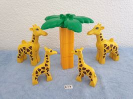 E07: Lego Duplo Giraffenfamilie m. Palme