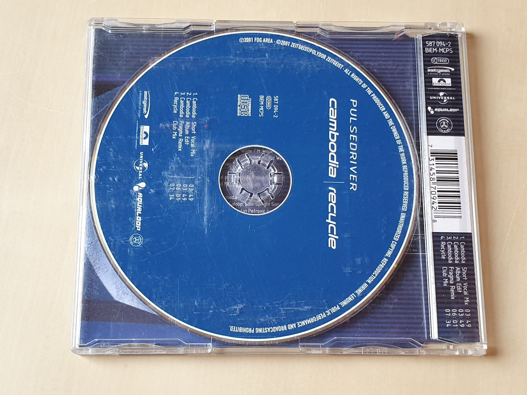 CDs: Pulsedriver Cambodia Recycle – D'occasion à Stansstad par collectorsshop 1