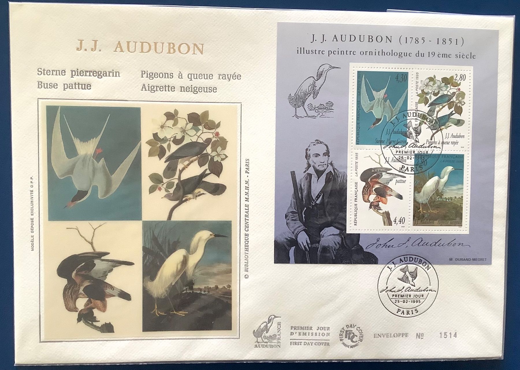 Tutti i francobolli: 1995 FDC -FR- Vogelzeichnungen Block 16 – Nuovo (secondo la descrizione) da Liestal venduto da Pep3