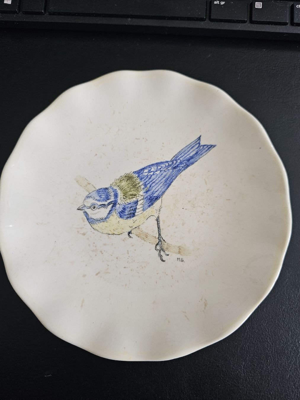 Piatti: Antiker Teller mit Blaumeise – Usato da Sirnach venduto da pius062