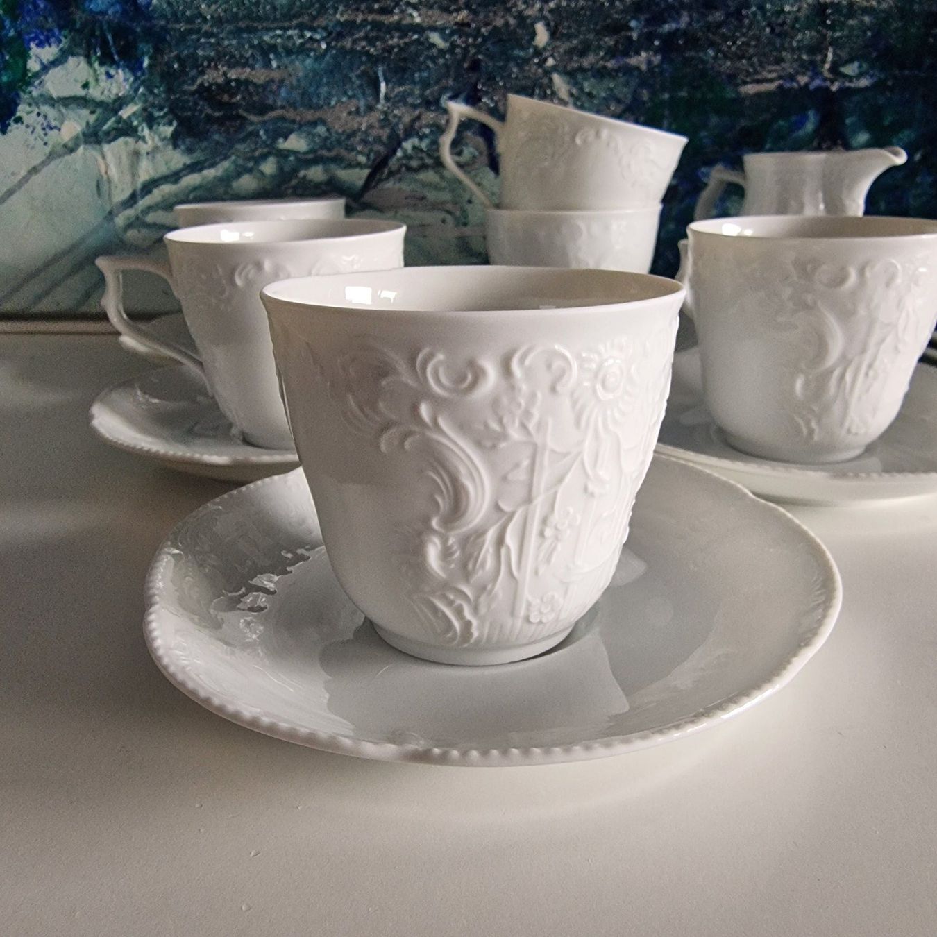 Rosenthal Set di piatti: Wunderschönes weißes Kaffeeservice von Rosenthal – Usato da Birr venduto da dem_9xtm 4