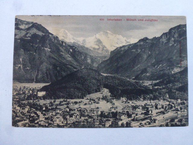 Cartes postales: AK Interlaken - Mönch und Jungfrau 1912 – D'occasion à Walkringen par Casablanca777