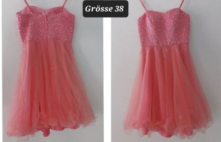 Ballkleid Grösse 38, pink, glitzernd, Sommerfestlich 💎
