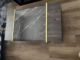 Wohnzimmer und tv möbeli Marmoroptik Holz neuwertig