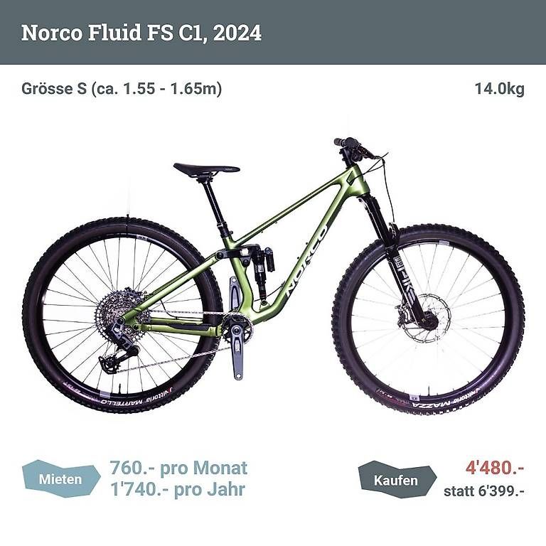 Biciclette: Norco Fluid FS C1 (2024), Grösse S – Usato da Zürich venduto da Testo 1
