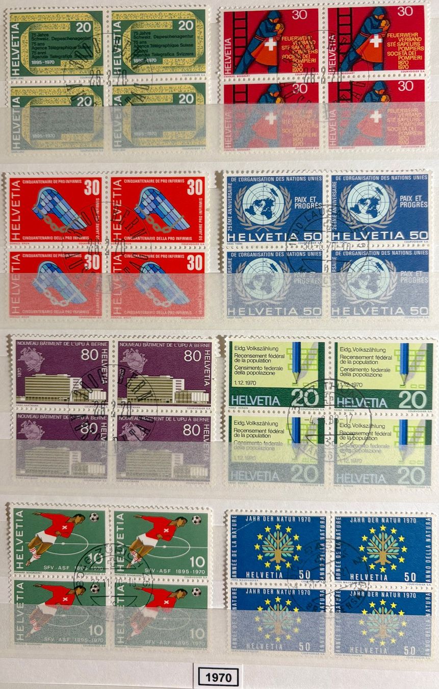 Tutti i francobolli: Timbres suisses 1970 Par 4 – Usato da Lausanne venduto da Cabessa