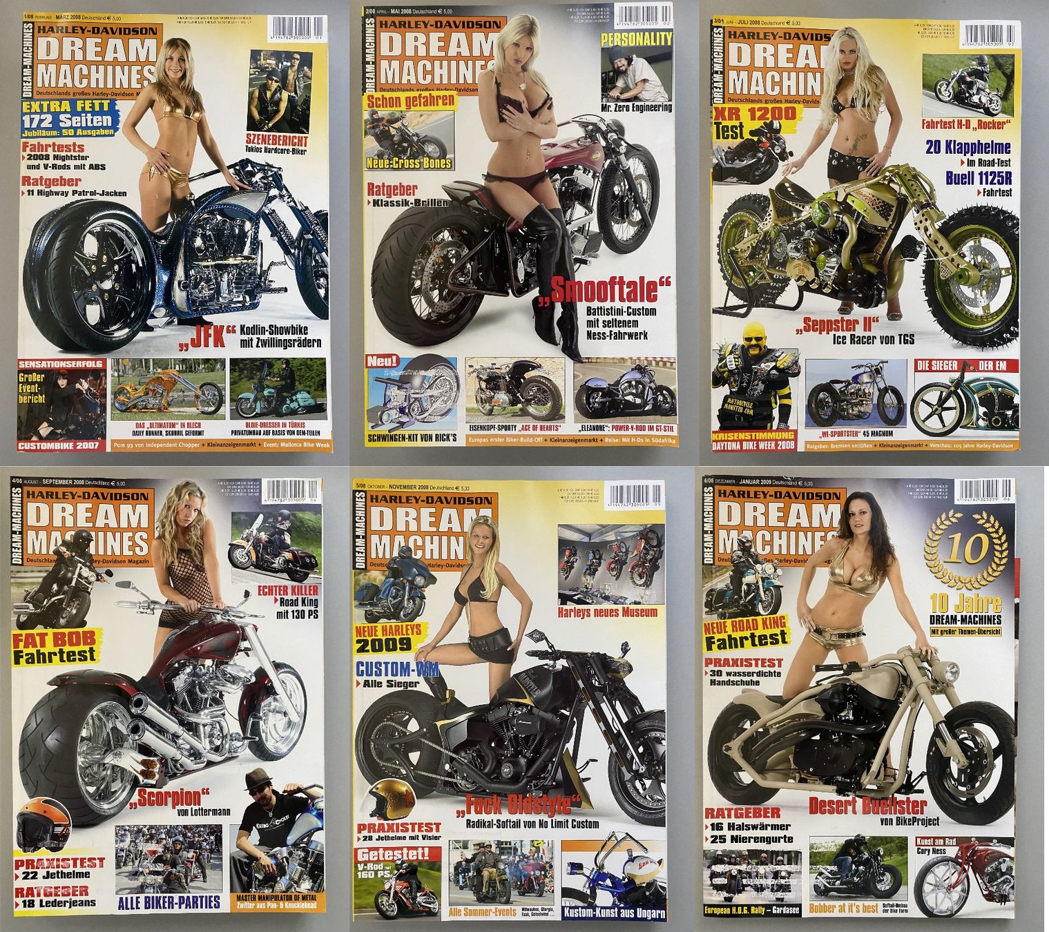 Riviste & Magazine: 40x Harley-Davidson Dream Machines von 2002 - 2009 – Usato da Langwiesen venduto da Restposten-24 6
