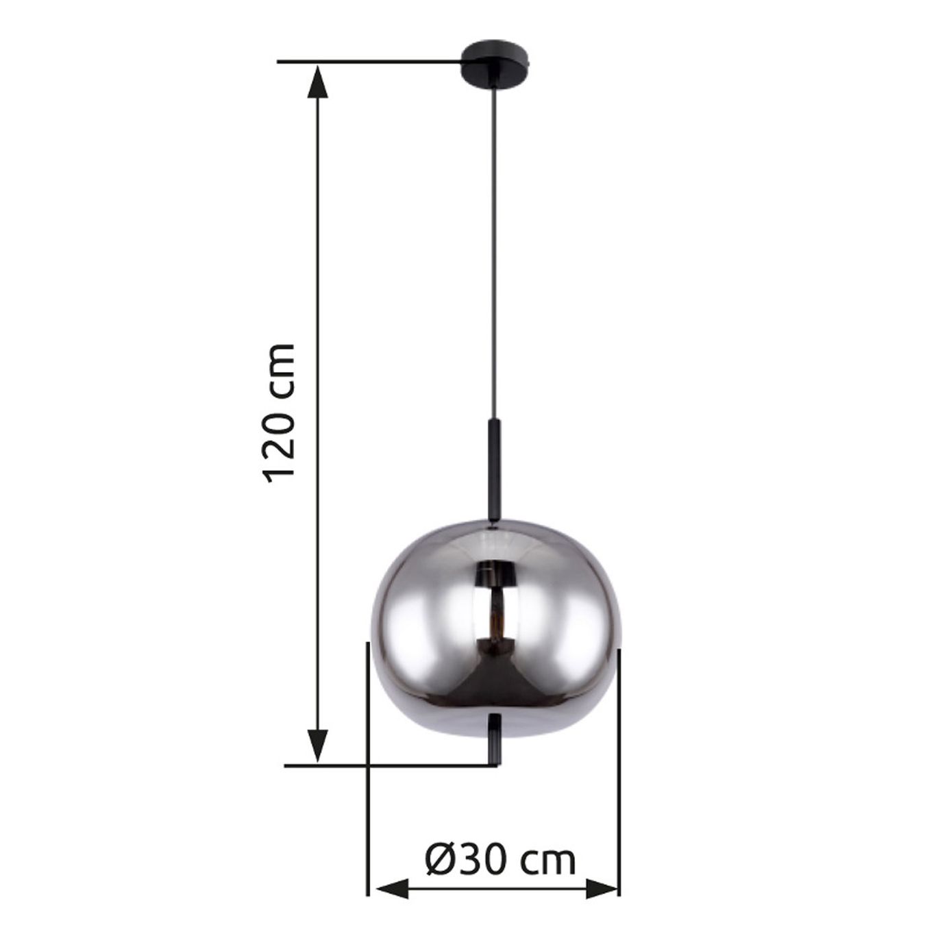 Lampadari & plafoniere: Pendelleuchte, Glas, Schwarz, 30 cm Ø – Nuovo (secondo la descrizione) da Kreuzlingen venduto da Smart-Light 4