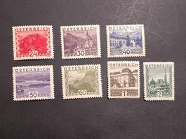 ÖSTERREICH 1929/30 506-511 LANDSCHAFTSBILDER m. Falz *(2409)