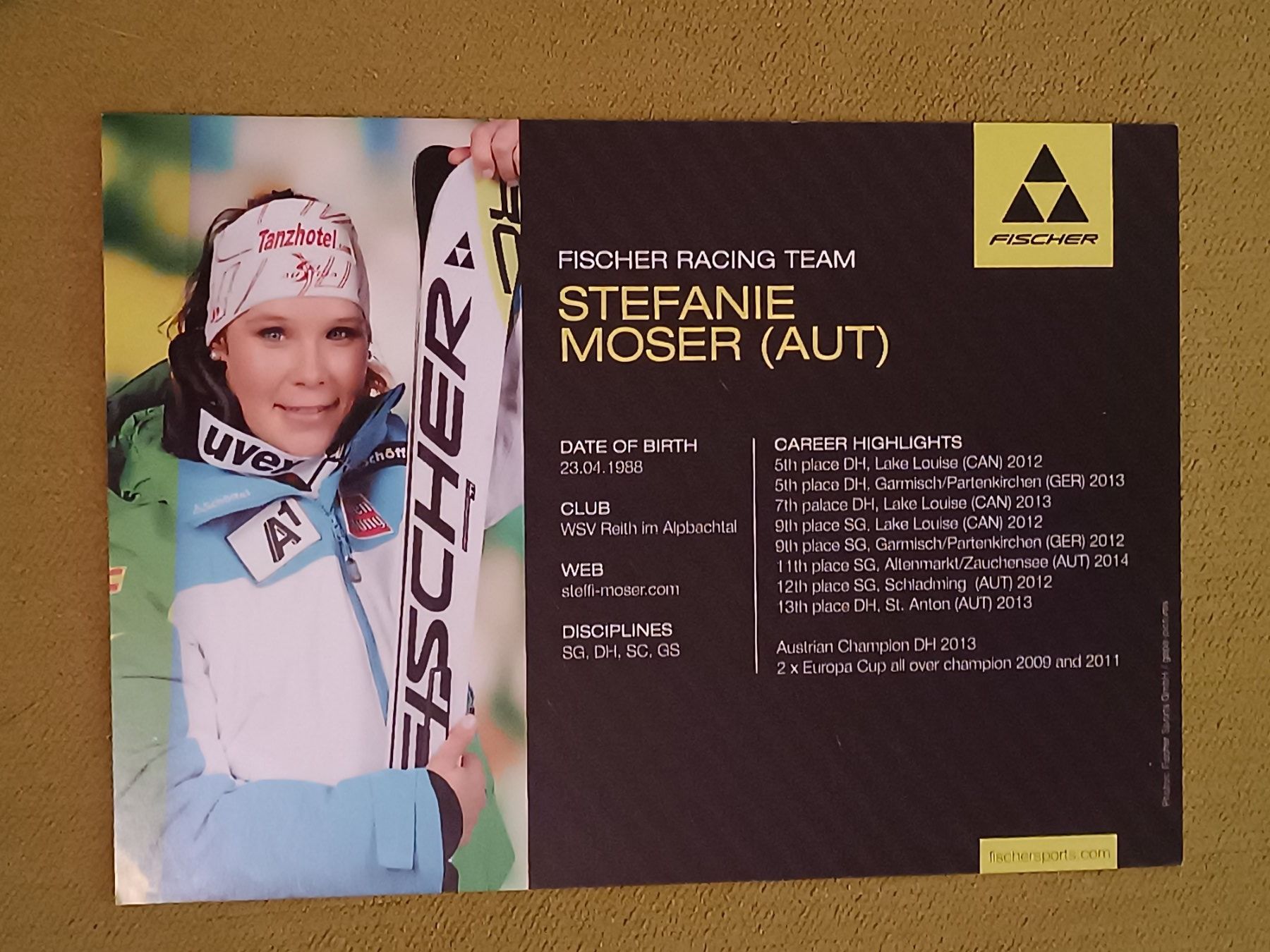 Autogramme: Stefanie Moser - handsignierte Autogrammkarte – Gebraucht aus Menziken von Autogramme 1