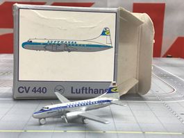 Lufthansa CV 440 Flugzeugmodell, Metall, Vintage Rarität
