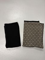 2 x grosser Schal schwarz beige gemustert