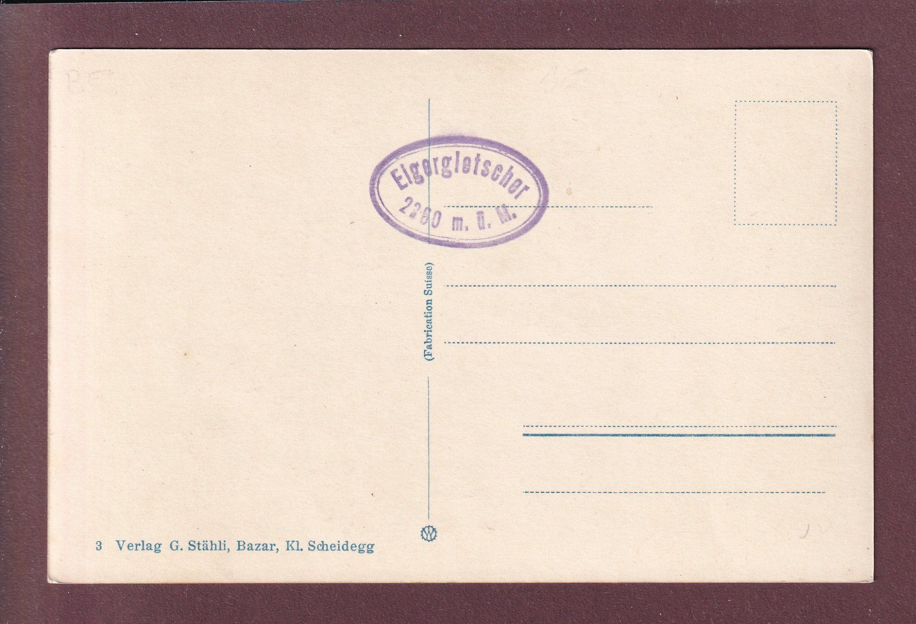 Cartes postales: EIGERGLETSCHER - MÖNCH – D'occasion à Pully par nicecards 1
