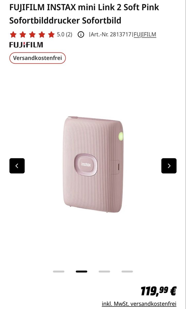 Fujifilm Stampanti: FUJIFILM INSTAX mini Link 2 Soft Pink Sofortbilddrucker – Nuovo e nell'imballaggio originale da Wabern venduto da alestae 8