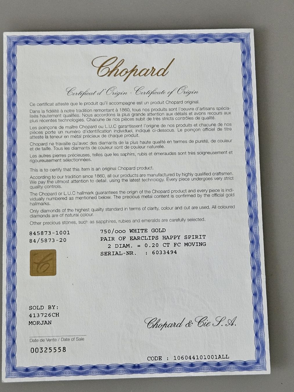 Chopard Ciondoli: pendentif CHOPARD happy Diamond or 18k – Usato da Cortaillod venduto da lemaurice01 7