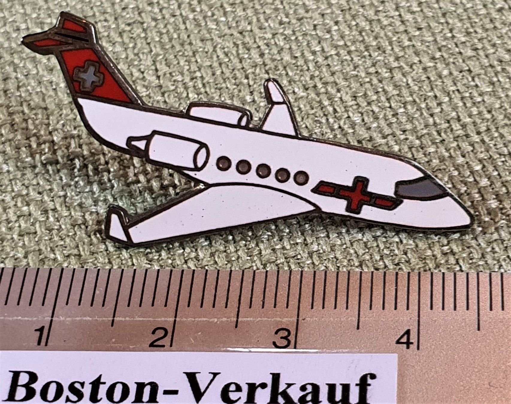 Rega Placchette & Badge: F598 - Pin Rega Schweiz Rettungsflugzeug – Usato da Reinach BL venduto da Boston-Verkauf 1