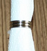 Fingerring Stahl silber-gelb Ø 20mm NEU (14)