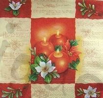 Serviette kugelkerzen orange (w138) 3Stk.