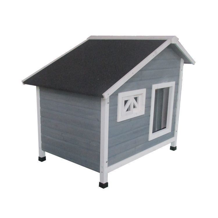 Hundehütte M, grau isoliert, 110x80x95cm 2