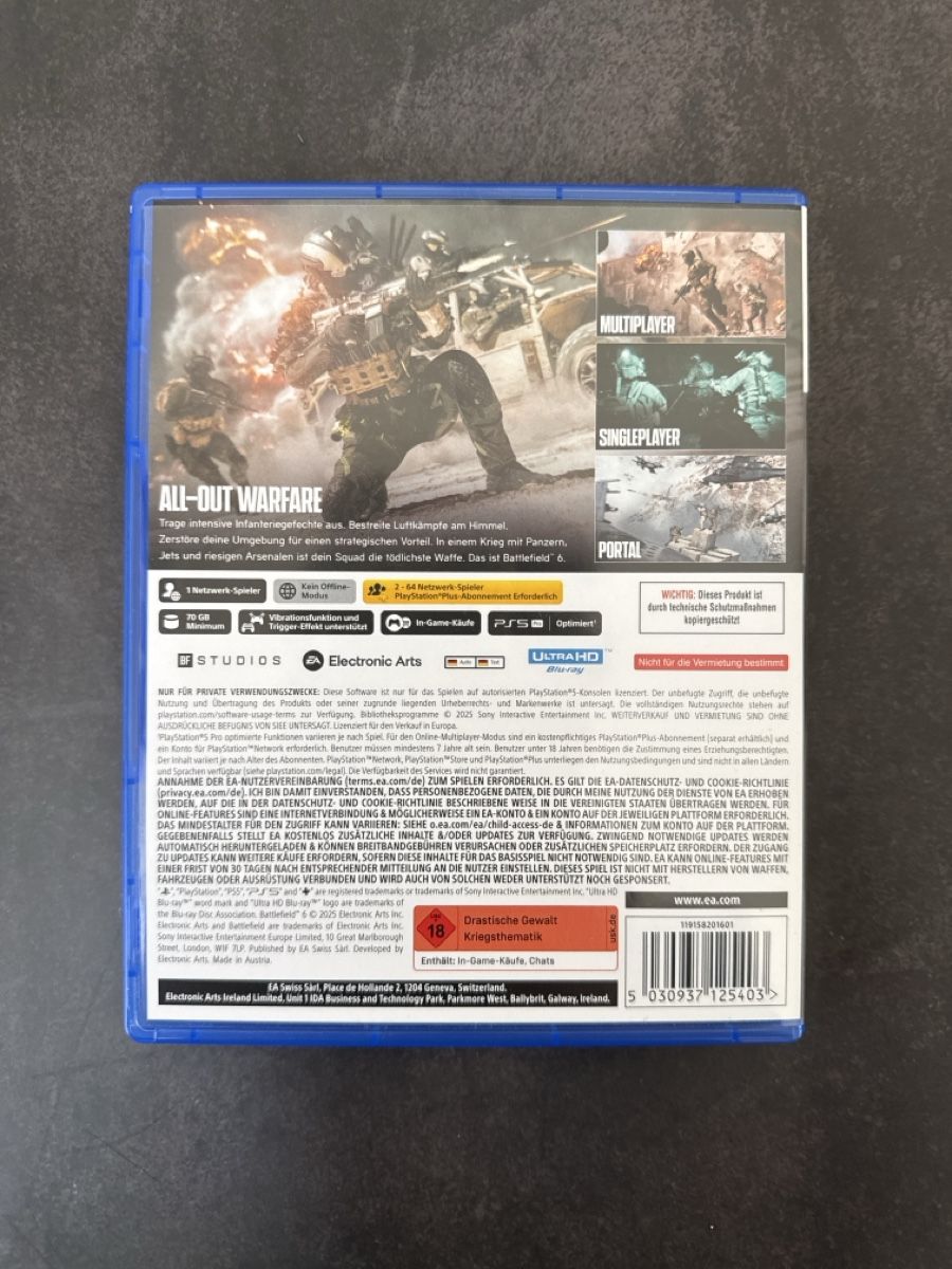 Giochi: Battlefield 6 - PS5 - USED TWICE!! – Nuovo (secondo la descrizione) da Genève venduto da ali_5msd 1