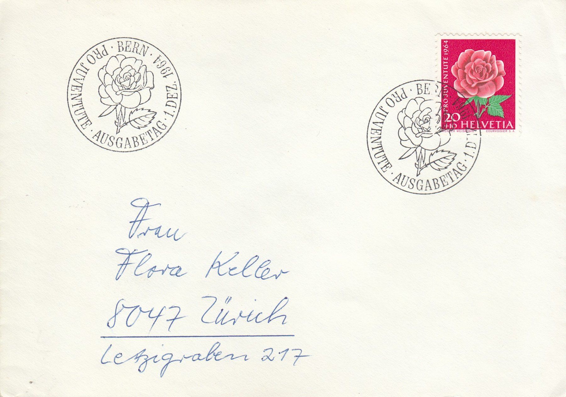 Tutti i francobolli: 1964 207 Pro Juventute Rose FDC – Usato da Spreitenbach venduto da Mustang_1105