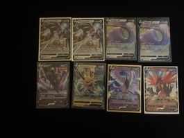 Pokémon Karten 8 Stück. Verschiedene V Karten 