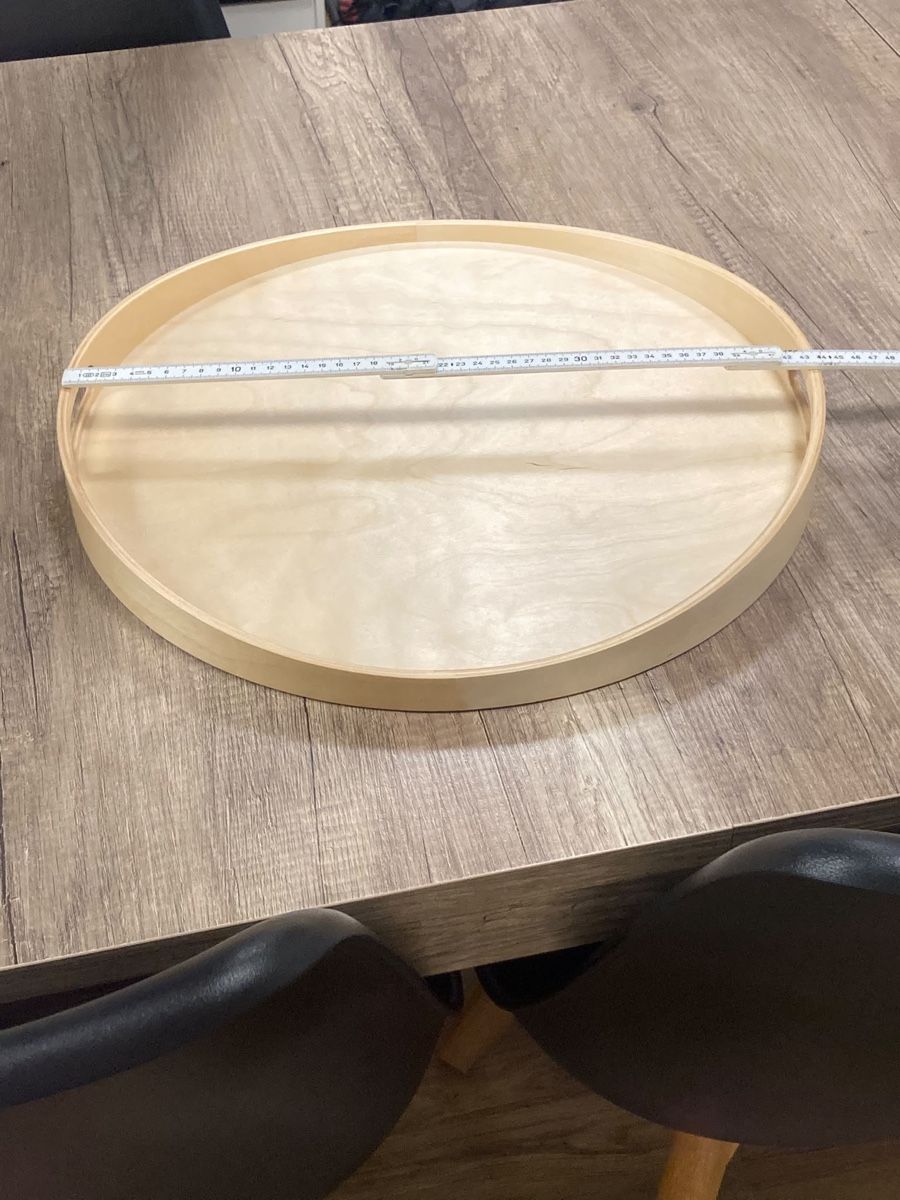 Ikea Alle Dekorationen: Runder Serviertablett Holz hell Durchmesser 40 cm neu – Gebraucht aus Siebnen von neb_tt6h