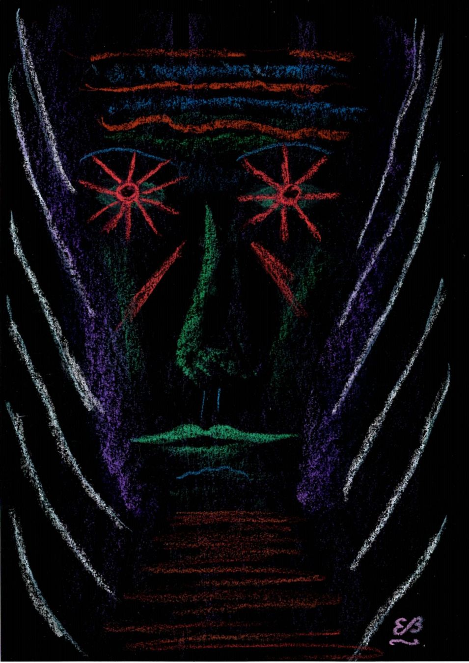 Dipinti: Zeichnung: Dark Face – Usato da Fribourg venduto da erw_68dx