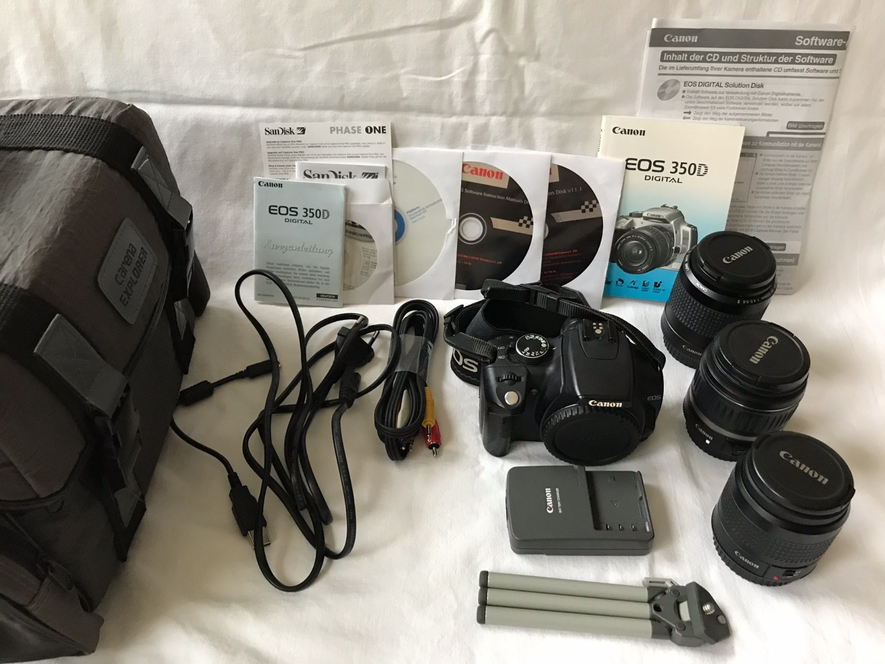 Canon Kamera: Canon EOS 350D EF-S 18-55 + div. Zubehör – Gebraucht aus uster von articles 1