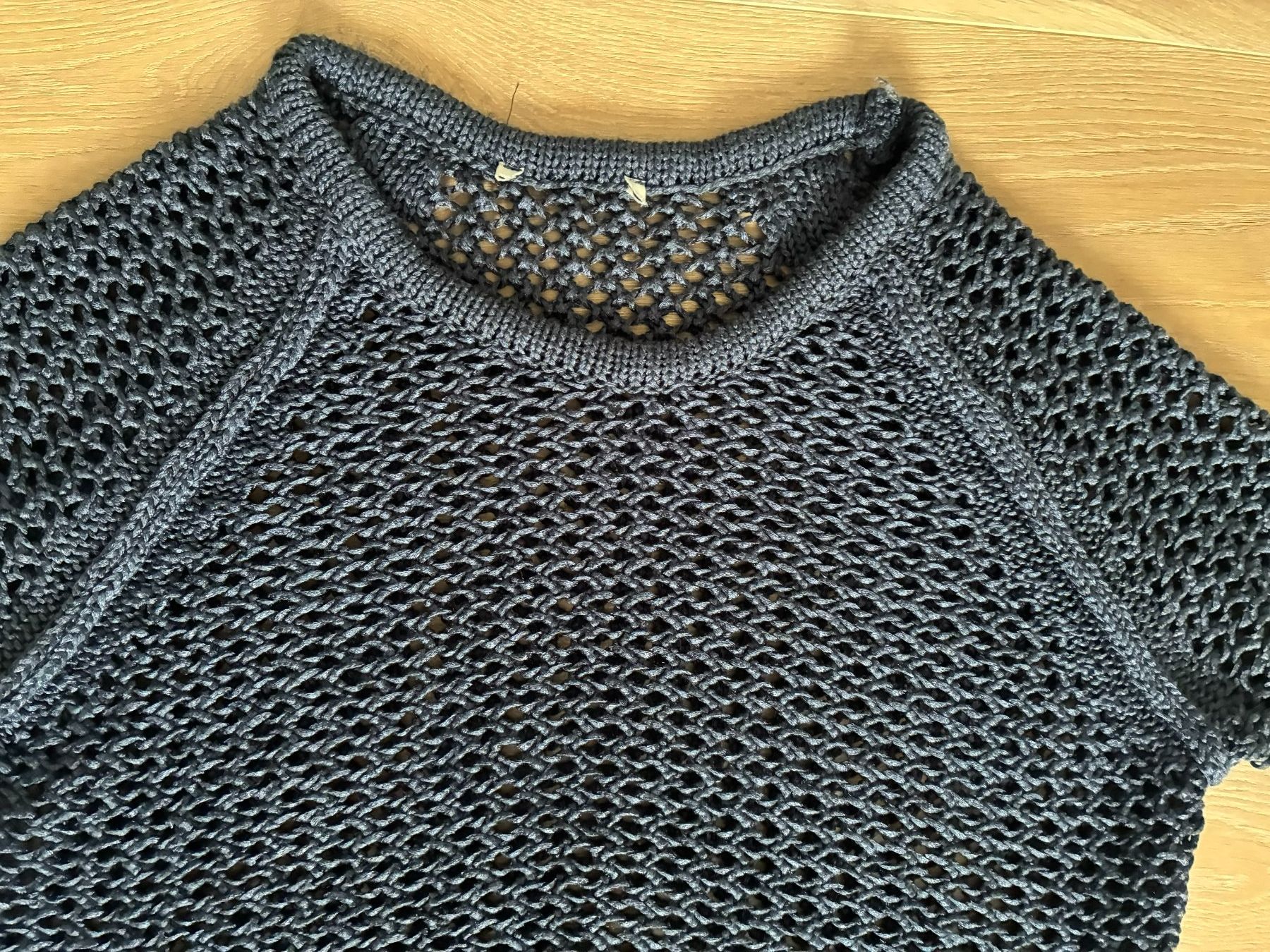 Maglioni & Felpe: Pull bleu ajouré (couleur jean) 36/38 – Usato da Lausanne 26 venduto da anaxena 1