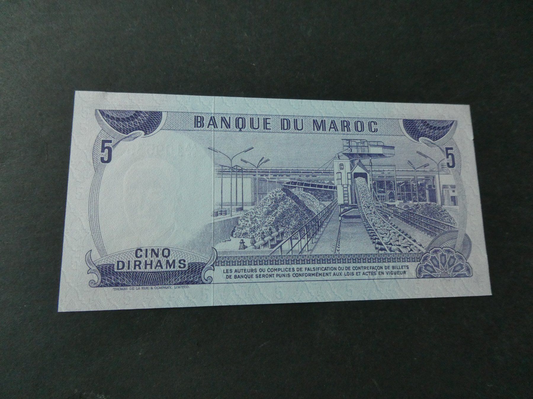 Banconote: Marokko 1970, 5 Dirhams   - ungefaltet – Usato da Hinterforst venduto da Rohusri 1