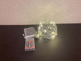 LED Drahtkugel 12cm , mit20 LED, Timerfunktion