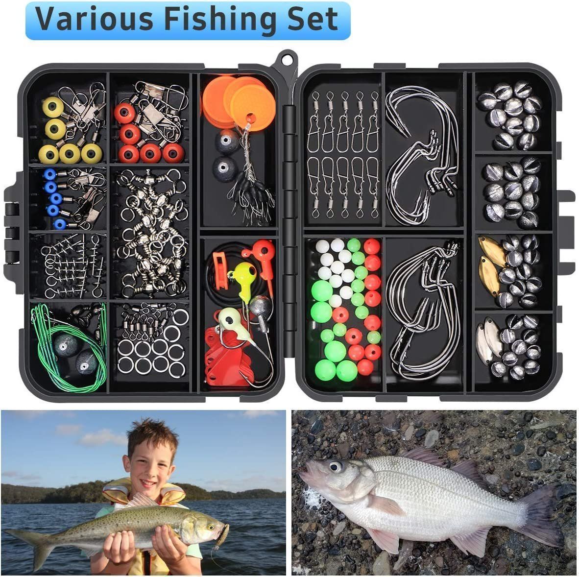 191pcs Angelhaken Set Box Angelzubehr Jig Gewichte Wirbel (Neu und  originalverpackt) in Herisau fr CHF 39  mit Lieferung auf Ricardo kaufen