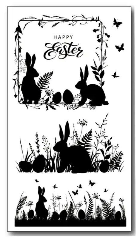 Timbri: Silikonstempel Ostern Hasen – Nuovo e nell'imballaggio originale da Kaltbrunn venduto da schere-stein-papier