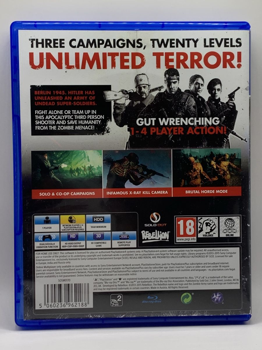 Sony Giochi: Zombie Army Trilogy - PS4 - NEU OVP – Nuovo e nell'imballaggio originale da Ostermundigen venduto da RG-Collector 1
