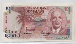1 KWACHA - MAGGIO 1982  - MALAWI