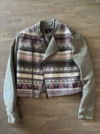 Übergangsjacke FB Sister mit Muster in Khaki Grösse M