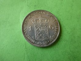 Niederlande 1929, 1 Gulden - Silber 9.98 gr