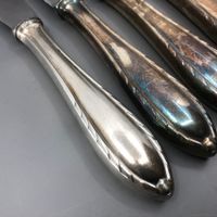 6 Tafelmesser versilbert
