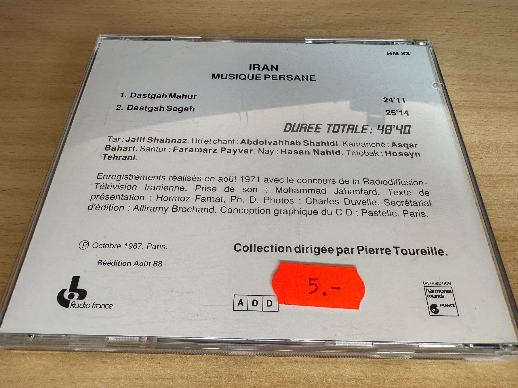 CDs: Various – Iran: Musique Persane – Gebraucht aus Rikon im Tösstal von Alpenmutz 1