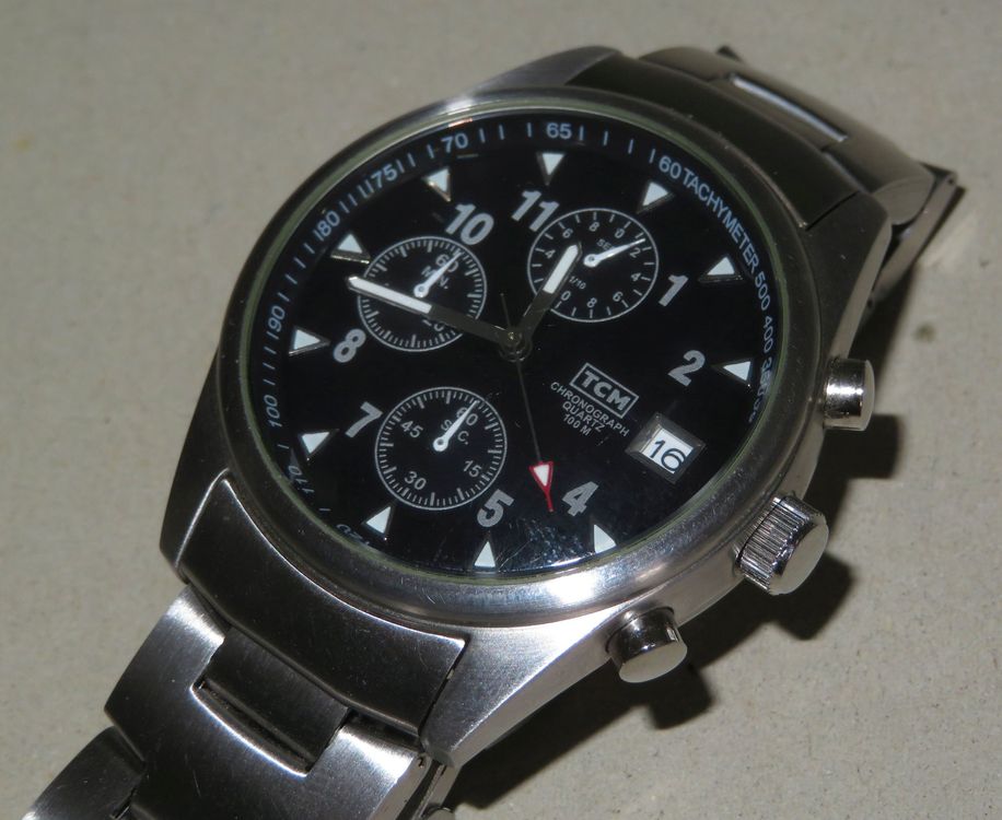 HERRENUHR TCM mit Datum, läuft (CHRONOMETER defekt) (D'occasion) à