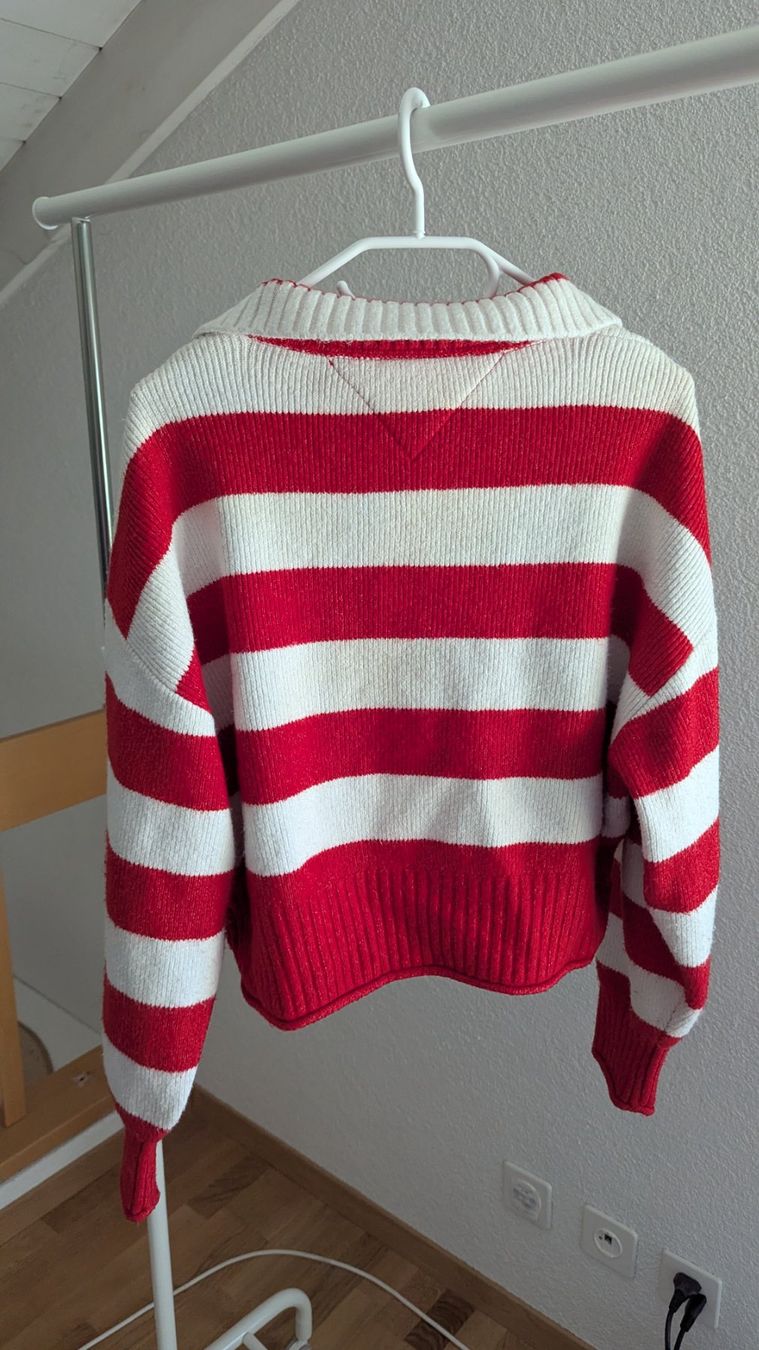 Tommy Hilfiger Maglioni & Felpe: Crop Pullover Tommy Hilfiger Gr. L rot weiss gestreift – Usato da Belp venduto da Sunny132 4