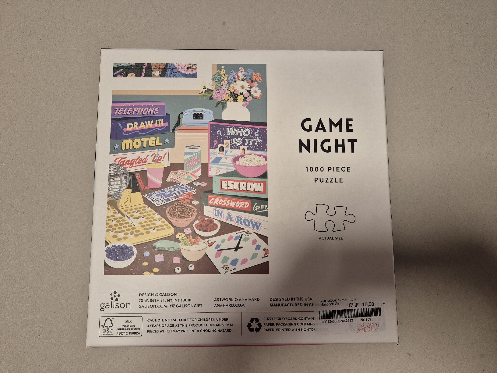Puzzle: 1000er Puzzle: Game night – Usato da Burgdorf venduto da Sommer202 1