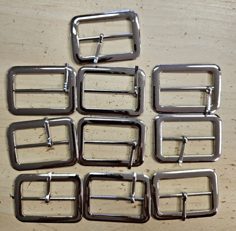 Queenbox 5-tlg Metall-Dornschnallen Set - 15 Mm Gürtelschnallen Silber