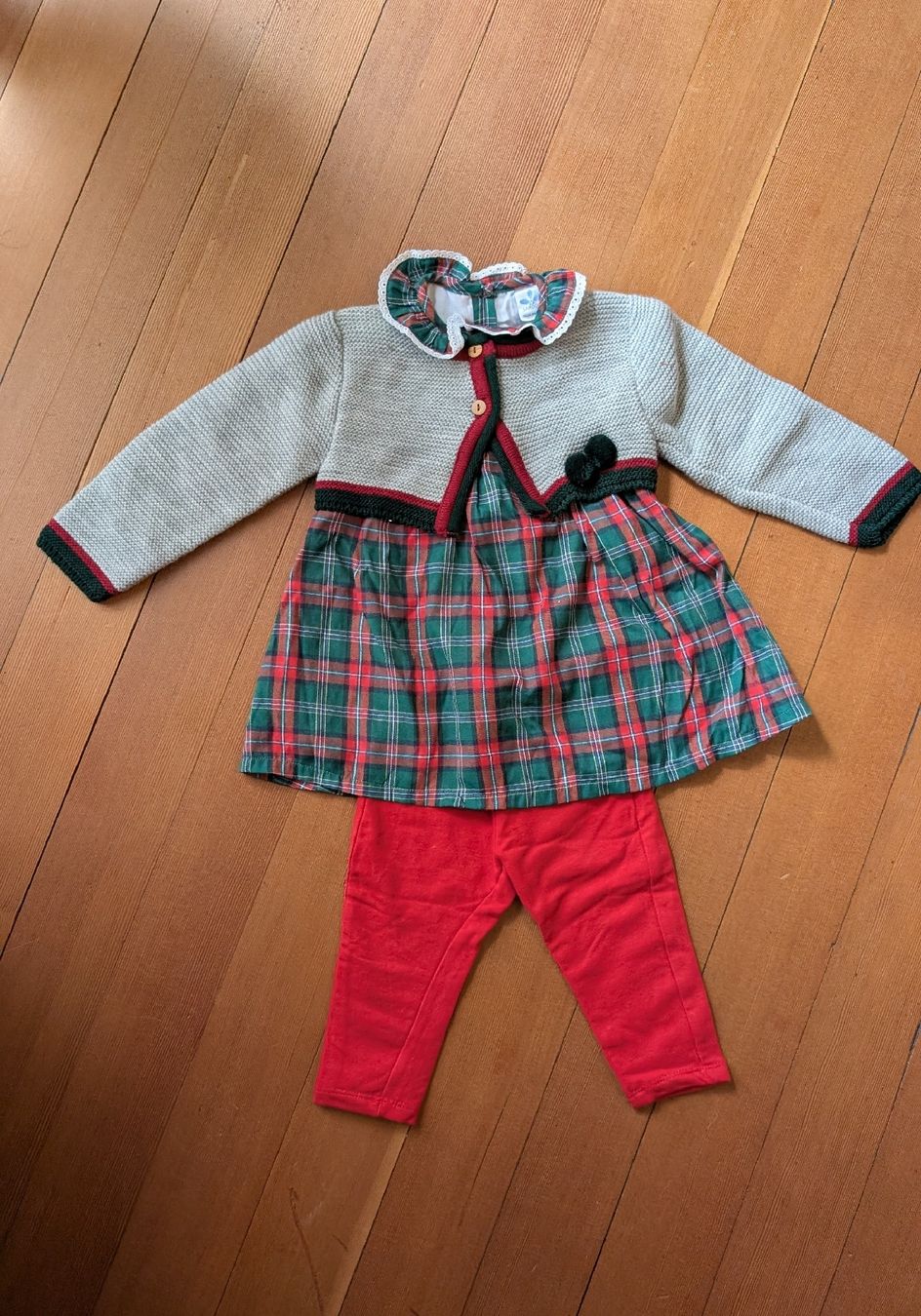 Lotti & Set di vestiti: NEU Sardon Mädchen Set Karomuster, rot + grün + grau | 74 – Nuovo e nell'imballaggio originale da Netstal venduto da fraeulein_zart