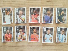 10 Panini WM Coca Cola Sticker Set - Yamal, Martinez, Kane